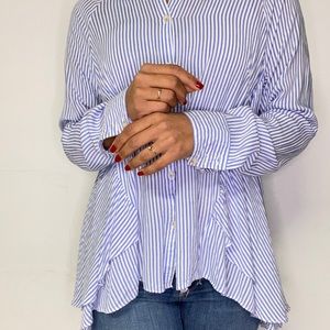 Ruffle button down